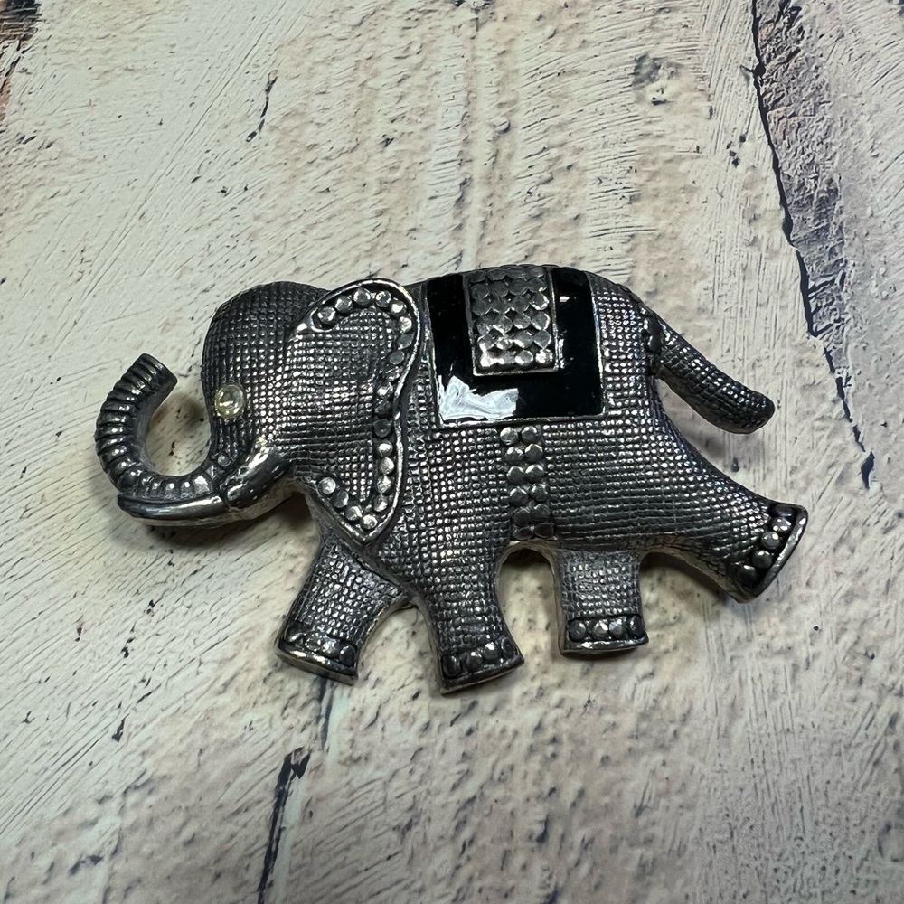 Vintage Silver Elephant Brooch
